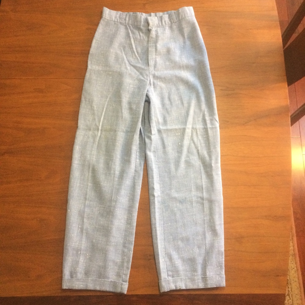 Vintage Solid Color Wide Leg Elasticity High Waisted Pants